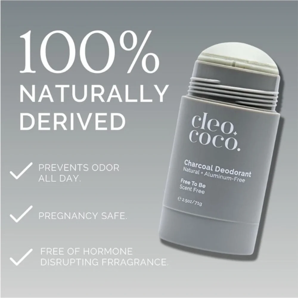 ✨ Cleo + Coco Charcoal Deodorant – Free To Be (Scent Free) ✨